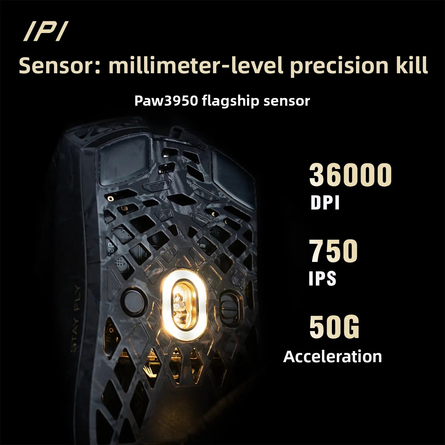 IPI STAY FLY Dual 8K PAW3950 M - Esports Gaming Mouse Wireless reseña y precio