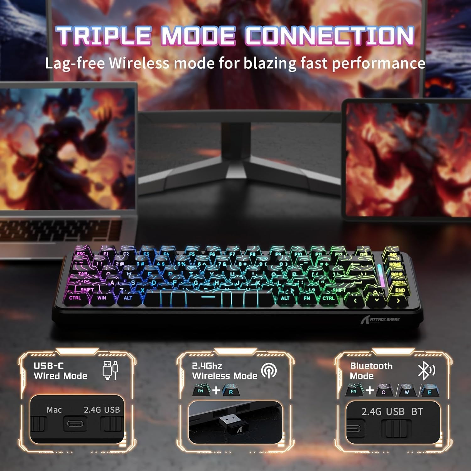 ATTACK SHARK X82Pro HE Magneti - Esports Gaming Uk reseña y precio