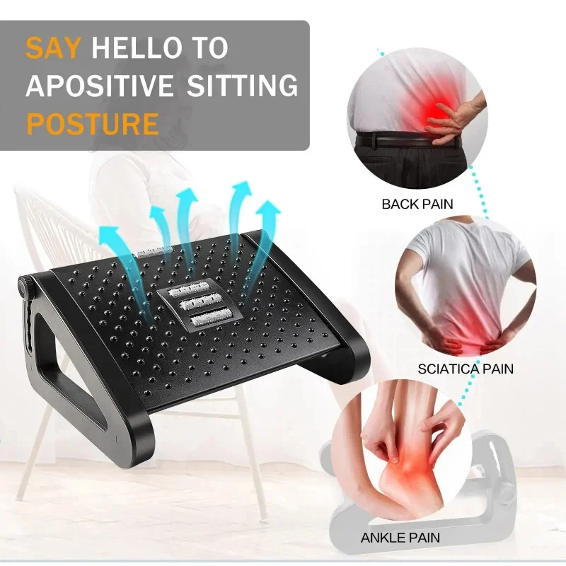3 Colors Adjustable Under Desk - Footrest Under Desk reseña y precio
