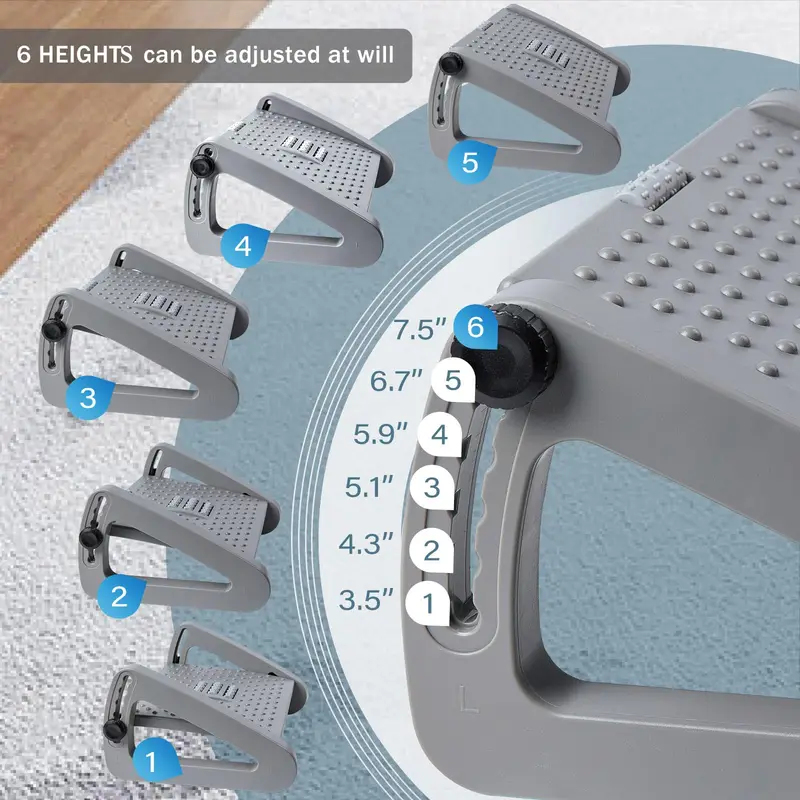 Portable Under Desk Foot Rest, - Footrest Under Desk reseña y precio
