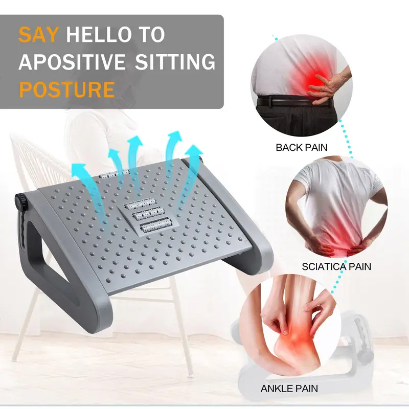 Portable Under Desk Foot Rest, - Footrest Under Desk reseña y precio