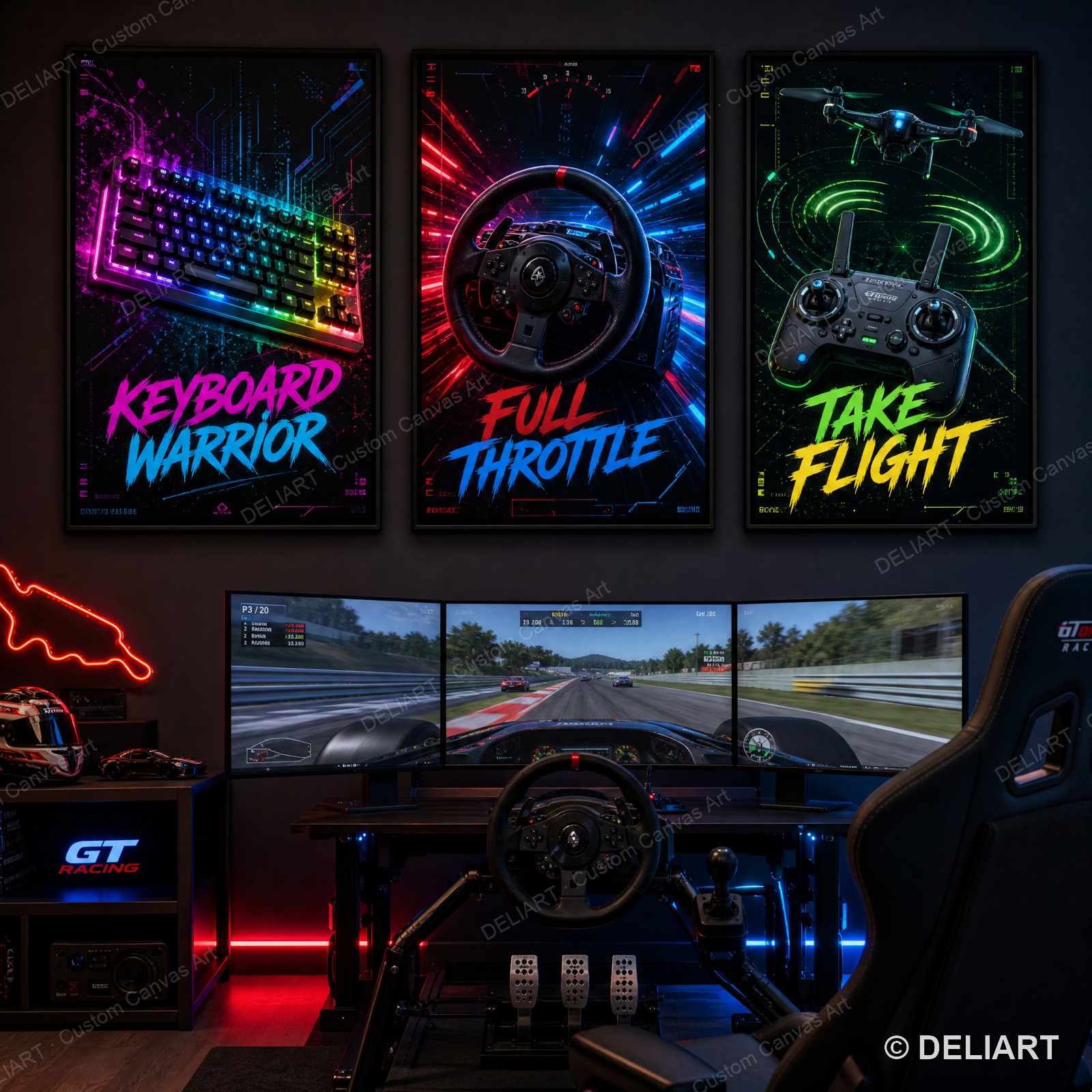 1 & 3 PCS Set Neon Gaming Post - Esports Gaming Pcs reseña y precio