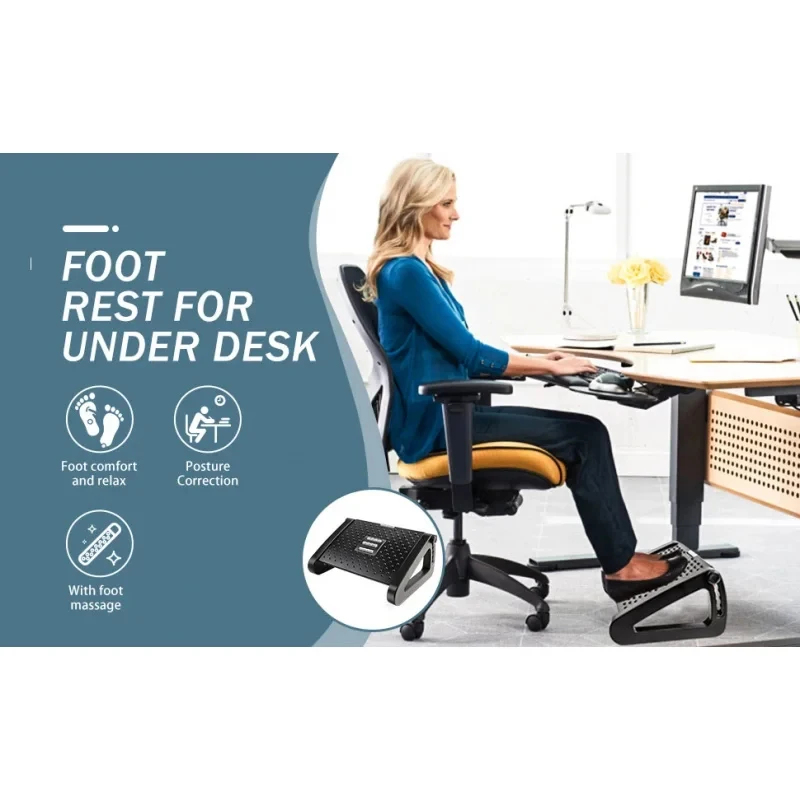 White Triangle Adjustable Foot - Footrest Under Desk reseña y precio