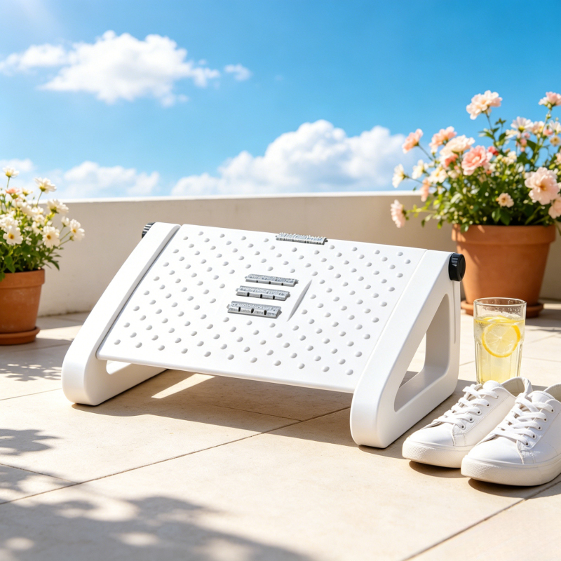 Adjustable White Triangle Ergo - Footrest Under Desk reseña y precio
