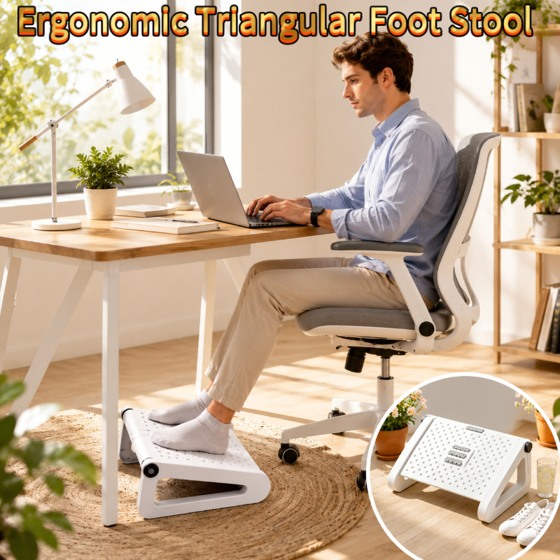 Adjustable White Triangle Ergo - Footrest Under Desk reseña y precio