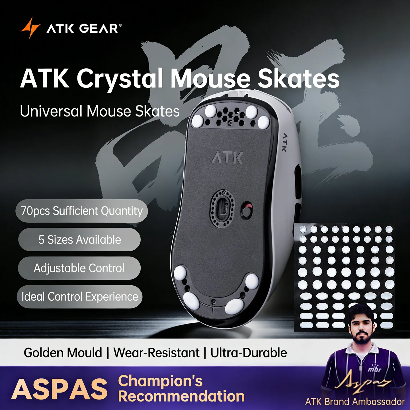 ATK Crystal Jade Mouse Skates  - Esports Gaming Pcs reseña y precio