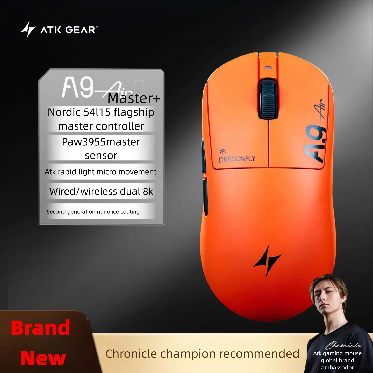 ATK A9 Air Ultimate Plus Gamin - Esports Gaming Mouse Wireless reseña y precio