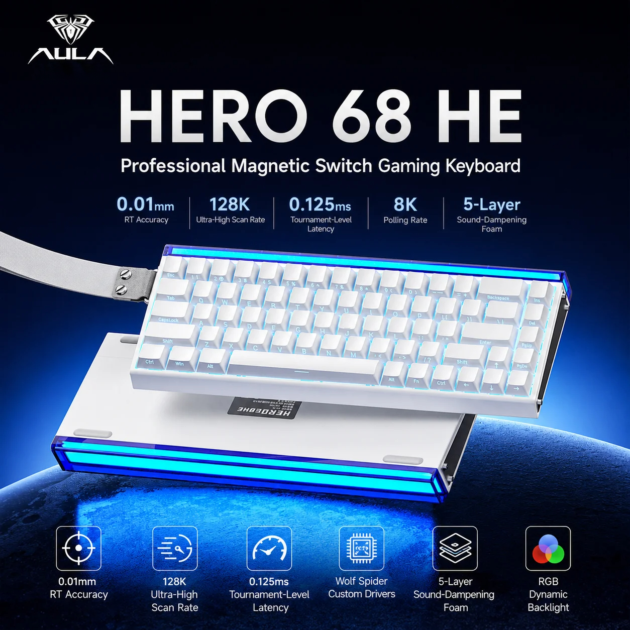 AULA HERO68 HE Magnetic Switch - Esports Gaming Uk reseña y precio