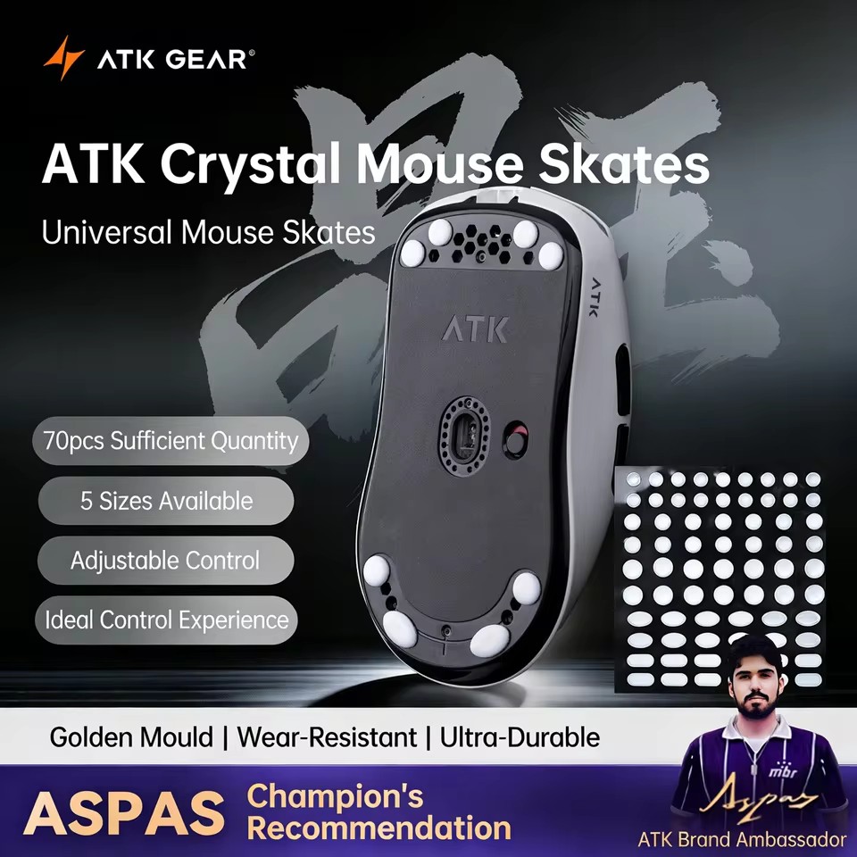 ATK Crystal Jade Mouse Skates  - Esports Gaming Pcs reseña y precio