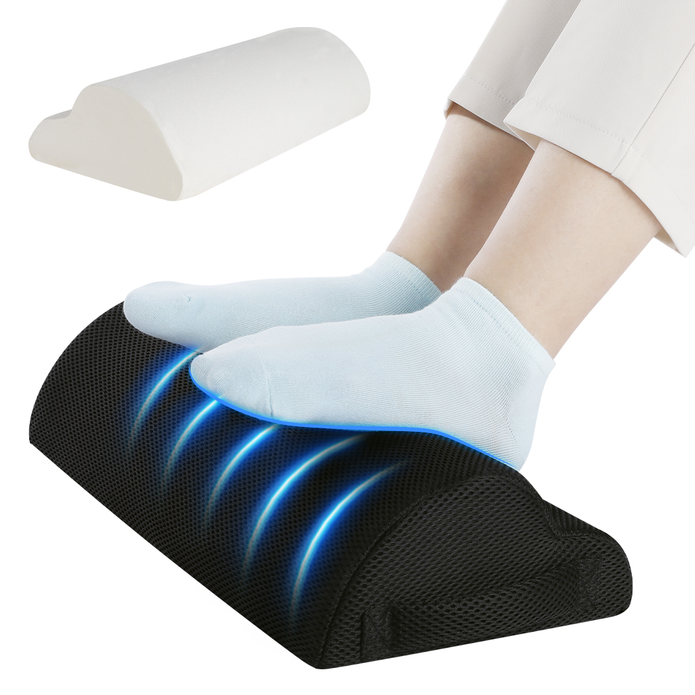 Memory Foam Office Foot Stool  - Footrest Under Desk reseña y precio