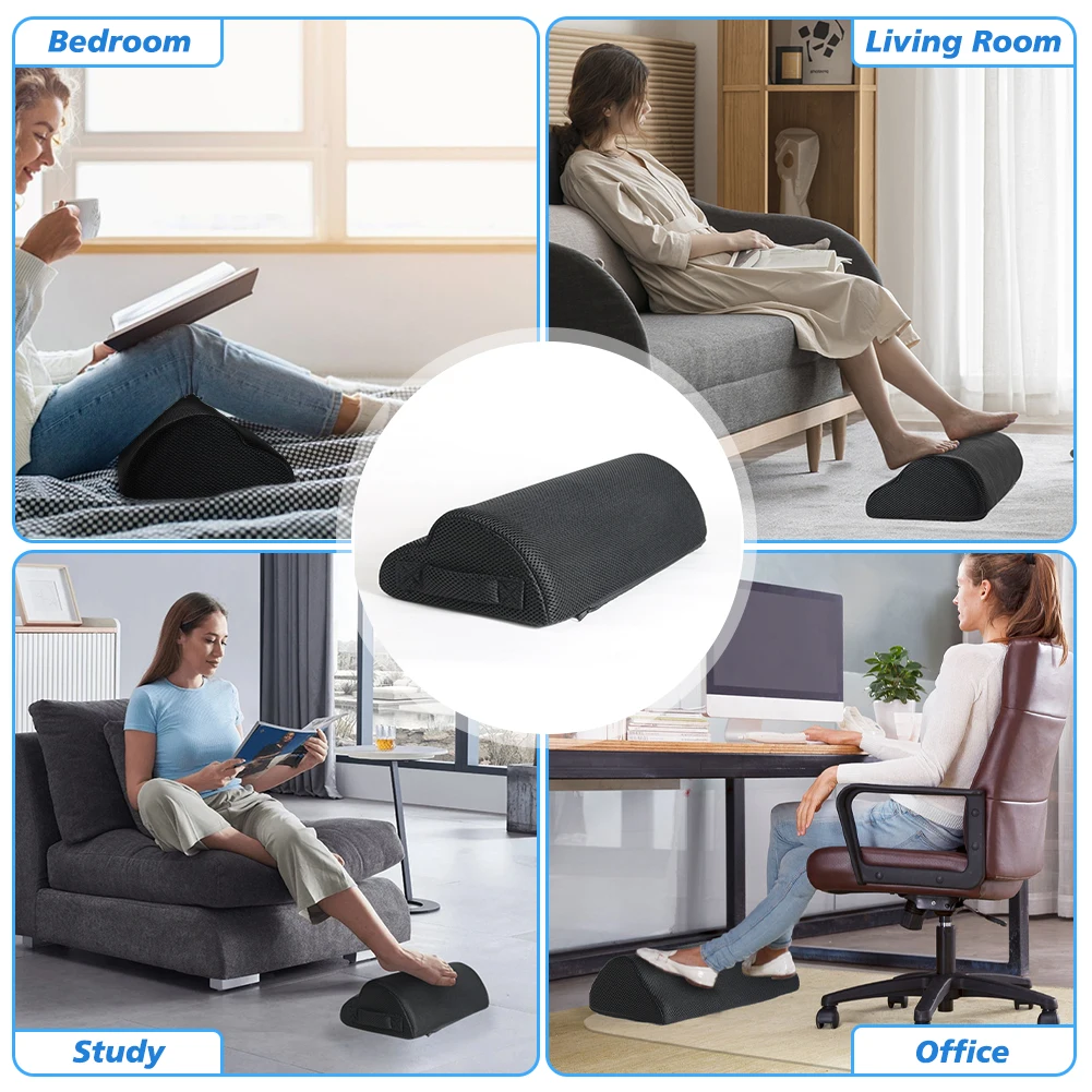 Memory Foam Office Foot Stool  - Footrest Under Desk reseña y precio