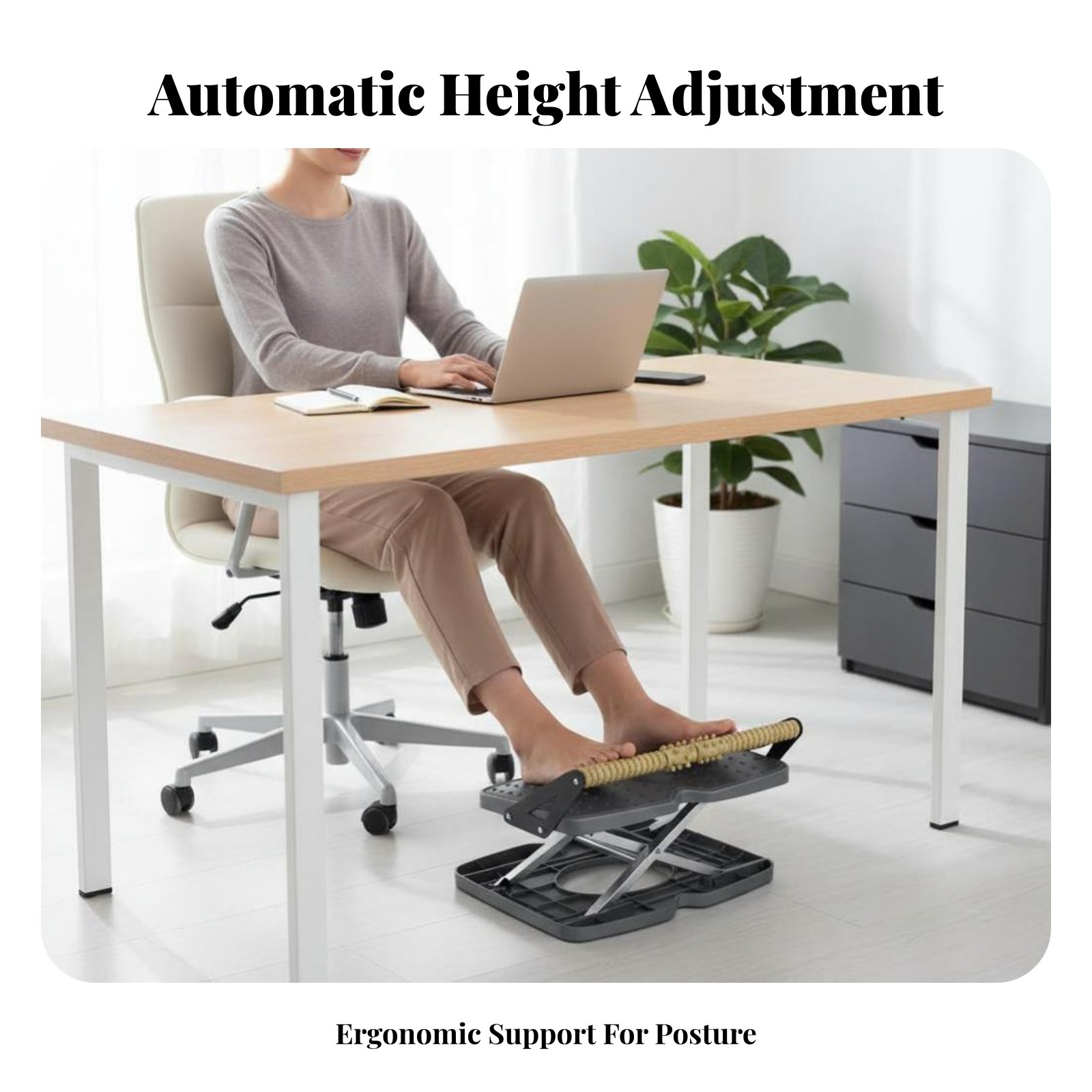Adjustable Padded Footstool No - Footrest Under Desk reseña y precio