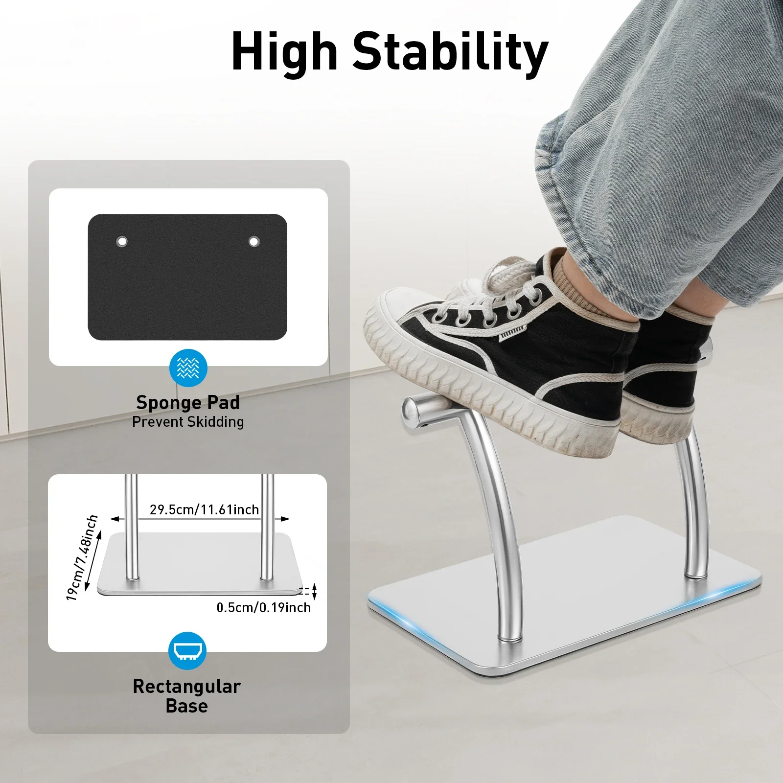 Stainless Steel Foot Rest for  - Footrest Under Desk reseña y precio
