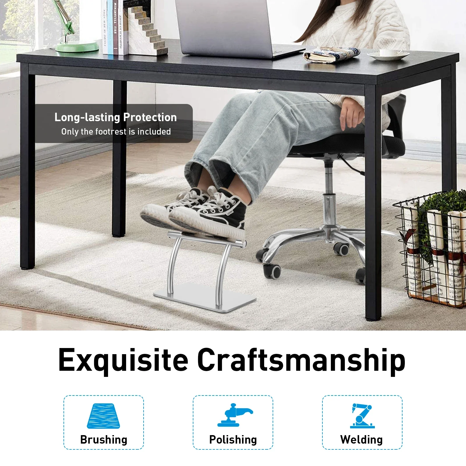 Stainless Steel Foot Rest for  - Footrest Under Desk reseña y precio