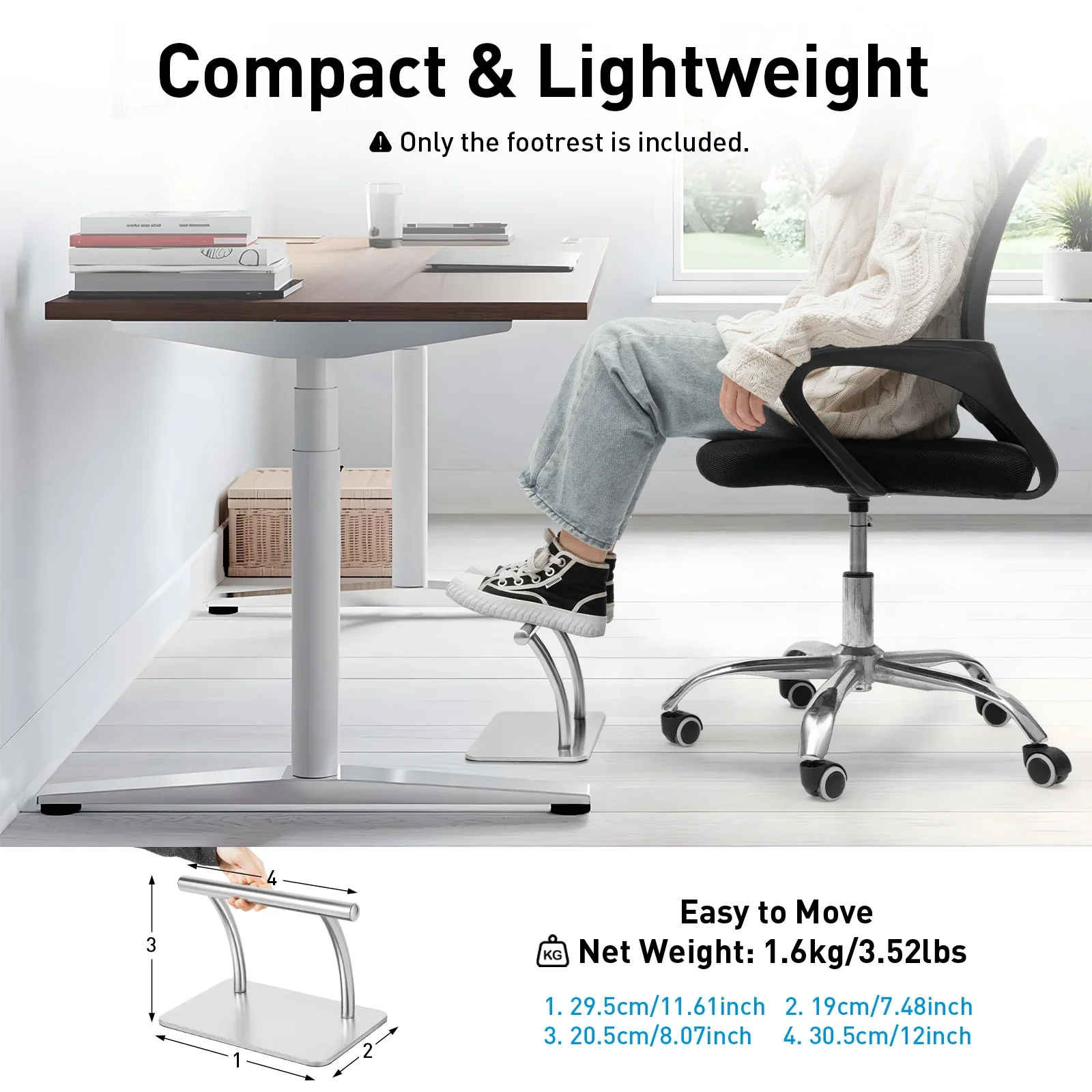 Stainless Steel Foot Rest for  - Footrest Under Desk reseña y precio