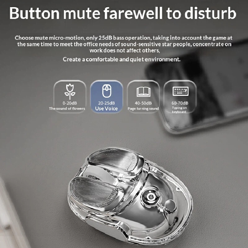 Transparent Gaming Mouse Wirel - Esports Gaming Pcs reseña y precio