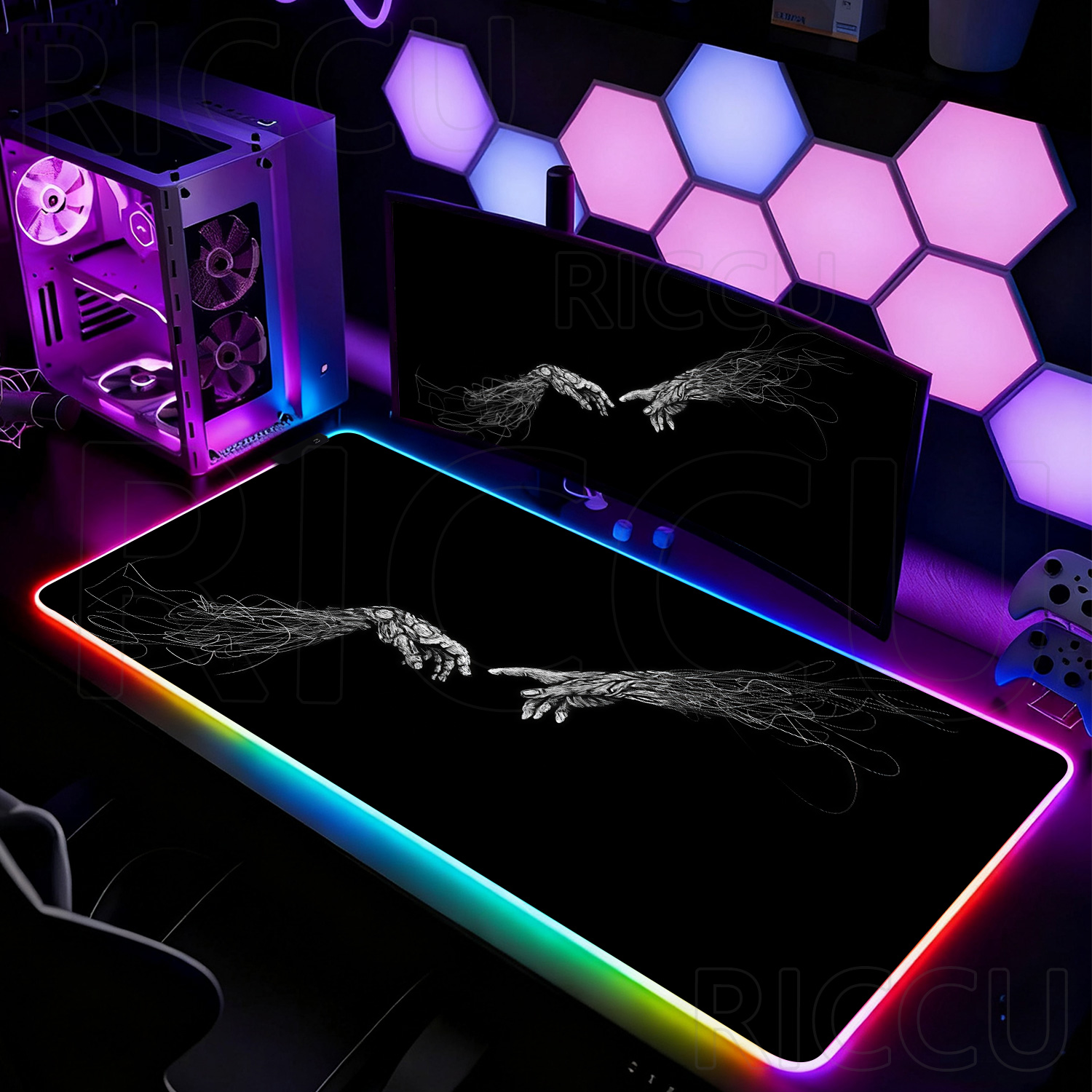 RGB XXL HD Large Black White G - Esports Gaming Setup reseña y precio