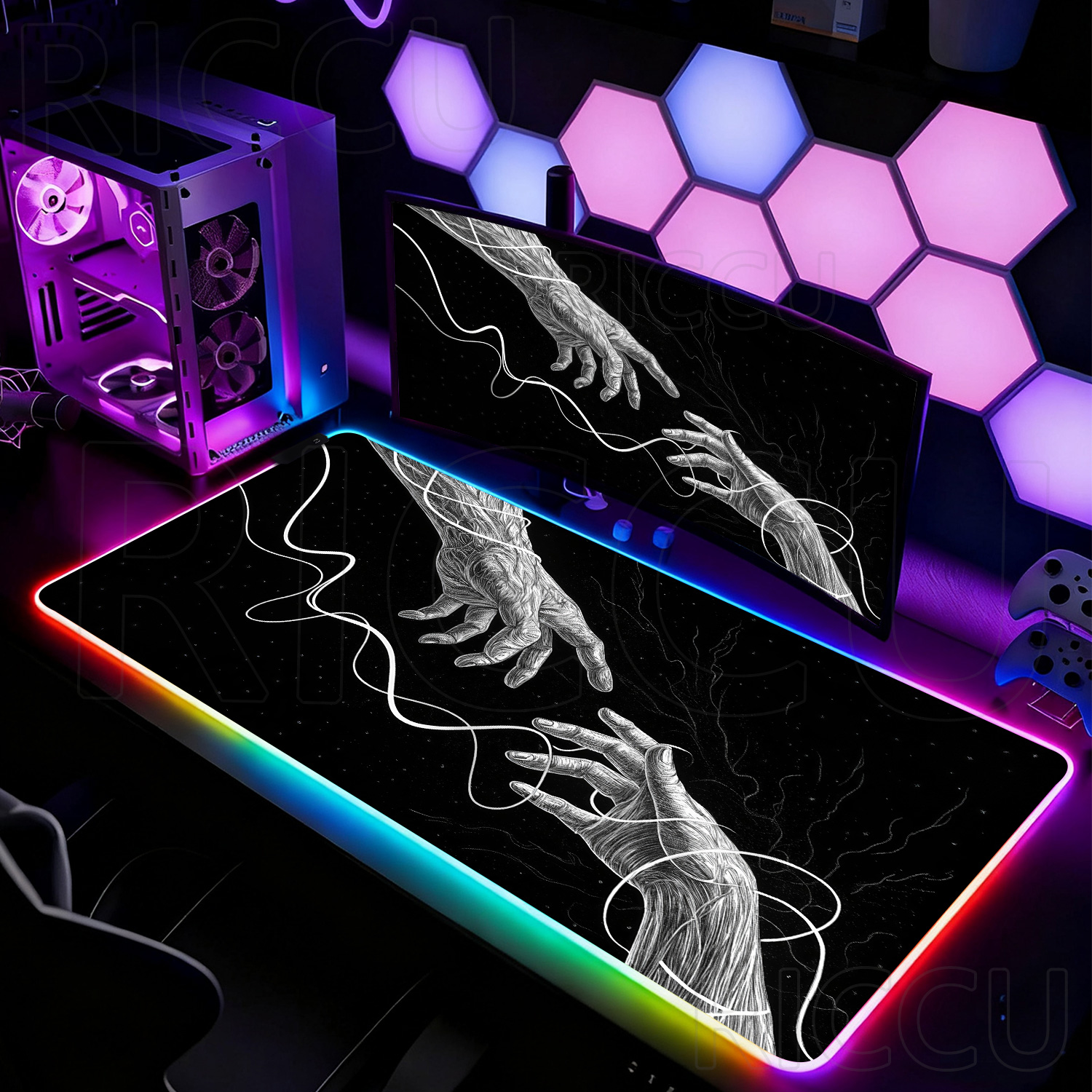 RGB XXL HD Large Black White G - Esports Gaming Setup reseña y precio